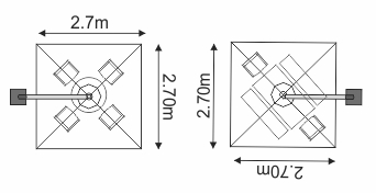 Layout Sombrilla Cancun 2.7x2.7m