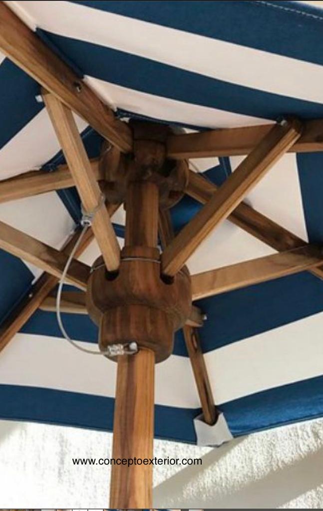 Sombrilla  teca 100% concepto exterior