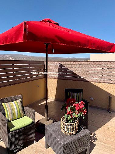 Sombrilla Toltec con Fleco