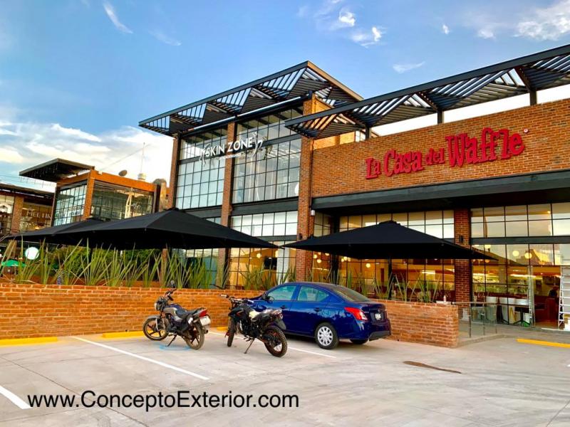 Sombrilla Aztec 6x6m Poste Central Concepto Exterior