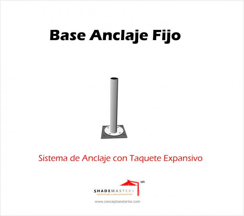 Base Anclaje Fijo Sombrilla Poste Lateral Concepto Exterior