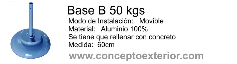 base pedestal para sombrilla