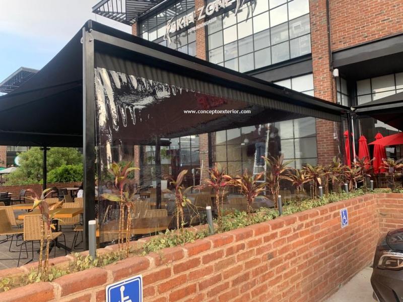 toldo cortina enrollable vertical