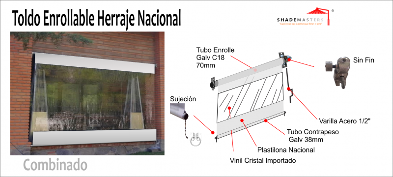 Toldo herraje nacional caida vertical Concepto Exterior
