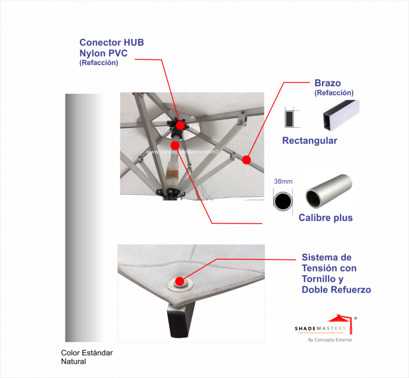 Sombrilla Mayan Detalle Estructural Interior Concepto Exterior