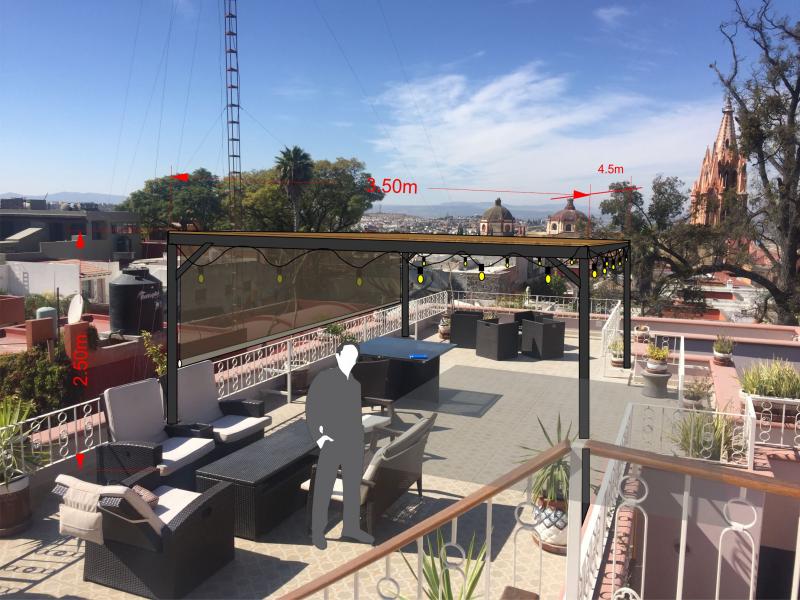 Estructura con Malla Sombra