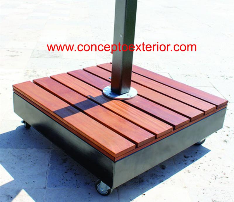 pedestal acero sin relleno de concreto y forro de madera