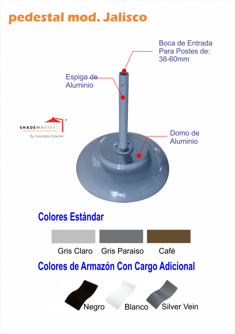 pedestal mod jalisco 58 kgs