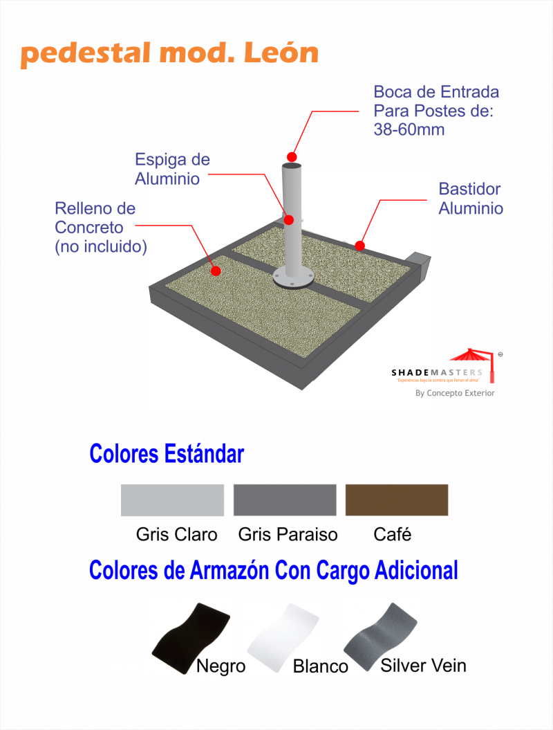 pedestal modelo leon
