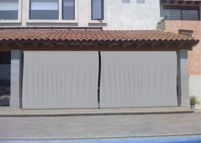 Toldo caida vertical con plastilona