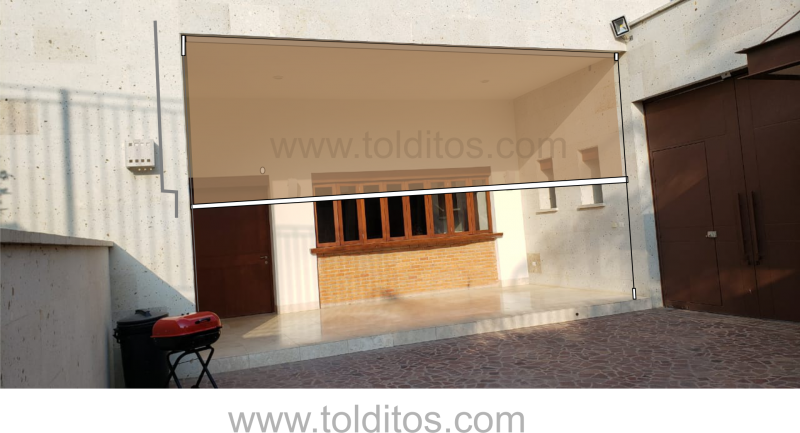 toldo cv con malla soltis 86