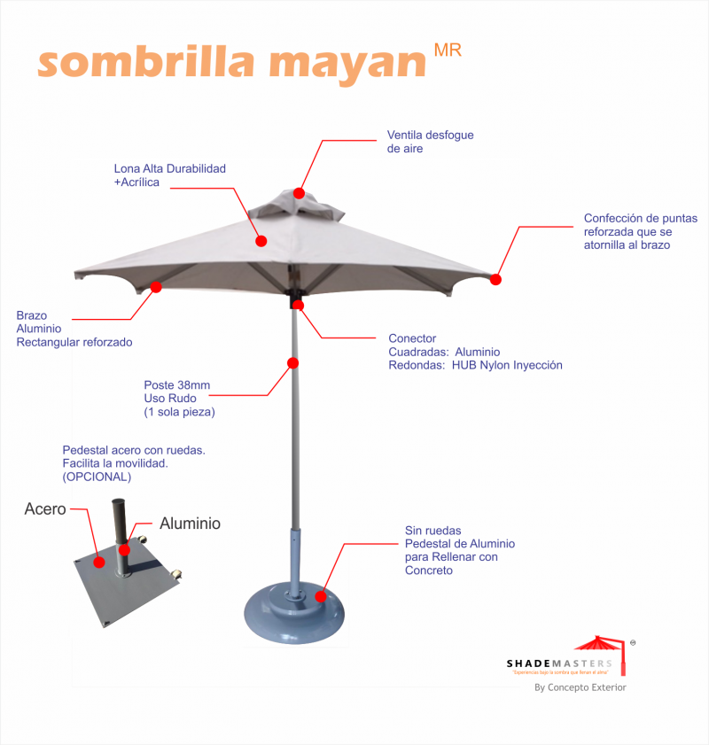 Sombrilla Mayan Concepto Exterior