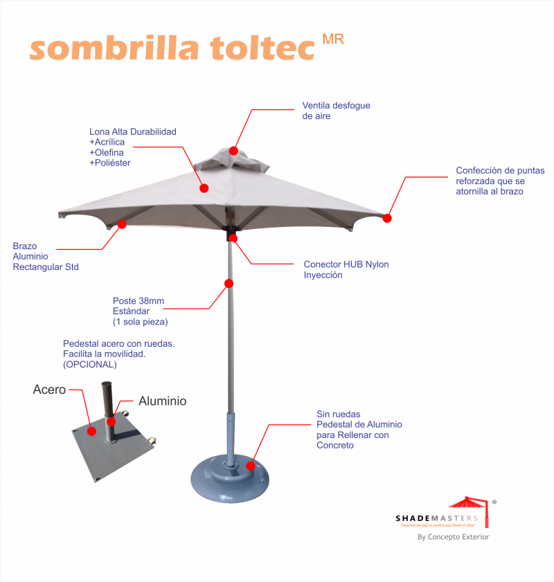 Sombrilla Toltec Concepto Exterior