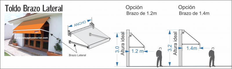 Toldo Aperol Brazo lateral