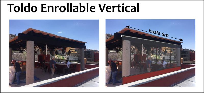 Toldo Enrollable Caida Vertical Nacional
