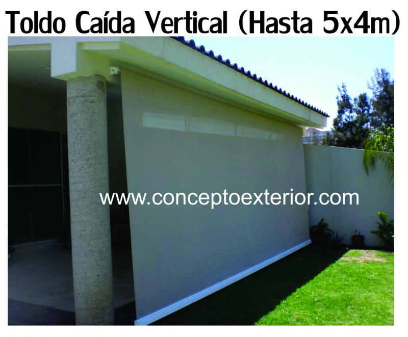 toldo caida vertical web